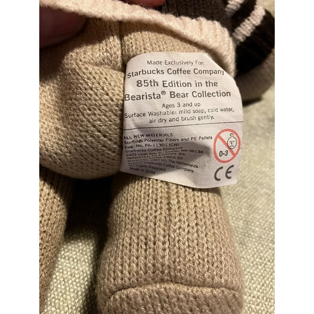 Starbucks Coffee BEARISTA BEAR Fall THANKSGIVING 85th Edition 2009 Plush W/  Tag
